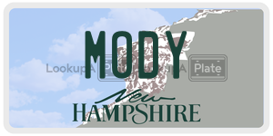 MODY  license plate in NH