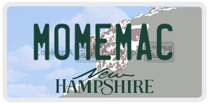 MOMEMAC  license plate in NH