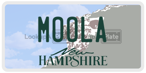 MOOLA  license plate in NH
