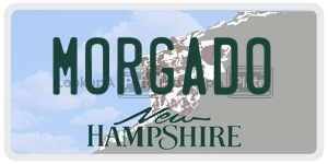 MORGADO  license plate in NH
