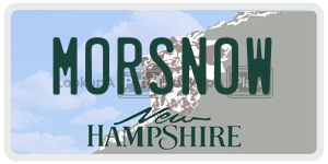 MORSNOW  license plate in NH