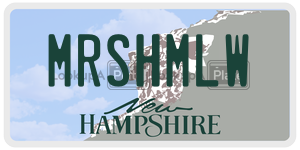 MRSHMLW  license plate in NH