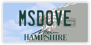 MSDOVE  license plate in NH