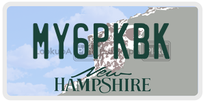 MY6PKBK  license plate in NH