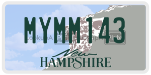 MYMM143  license plate in NH