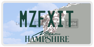 MZFXIT  license plate in NH
