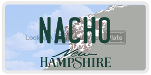 NACHO  license plate in NH