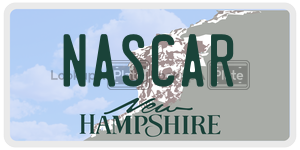 NASCAR  license plate in NH