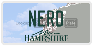 NERD  license plate in NH