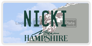 NICKI license plate in New Hampshire