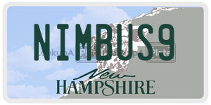 NIMBUS9  license plate in NH