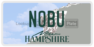 NOBU  license plate in NH