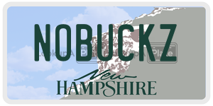NOBUCKZ  license plate in NH