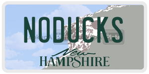 NODUCKS  license plate in NH