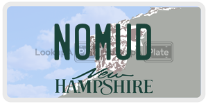 NOMUD  license plate in NH