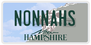 NONNAHS  license plate in NH