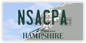 NSACPA  license plate in NH