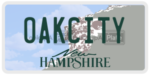 OAKCITY  license plate in NH