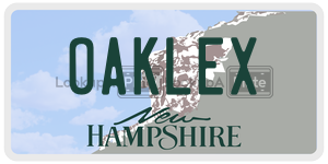 OAKLEX  license plate in NH