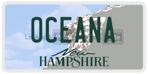OCEANA  license plate in NH
