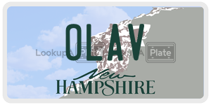 OLAV  license plate in NH