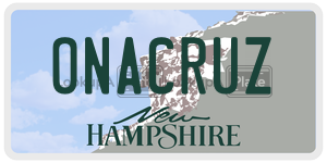 ONACRUZ  license plate in NH