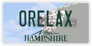 ORELAX  license plate in NH