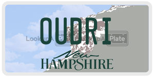 OUDRI  license plate in NH
