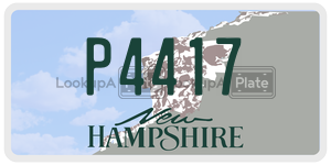 P4417  license plate in NH