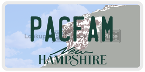 PACFAM  license plate in NH
