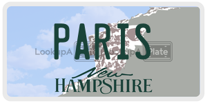 PARIS  license plate in NH