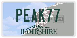 PEAK77  license plate in NH