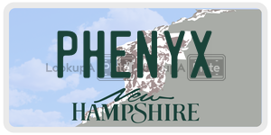 PHENYX  license plate in NH