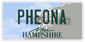 PHEONA  license plate in NH