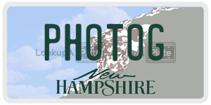PHOTOG  license plate in NH