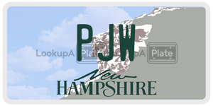 PJW  license plate in NH