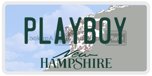 PLAYBOY  license plate in NH