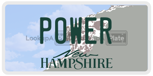 POWER license plate in New Hampshire