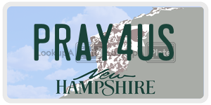 PRAY4US  license plate in NH