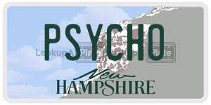 PSYCHO  license plate in NH
