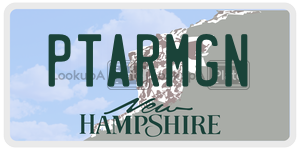 PTARMGN  license plate in NH
