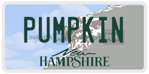 PUMPKIN  license plate in NH