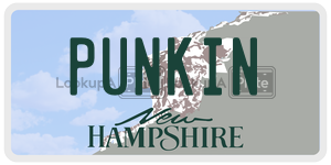 PUNKIN  license plate in NH