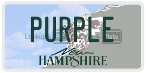 PURPLE  license plate in NH