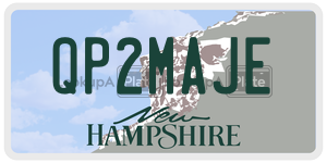 QP2MAJE  license plate in NH
