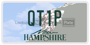 QT1P  license plate in NH
