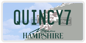 QUINCY7  license plate in NH