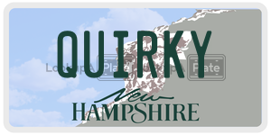 QUIRKY license plate in New Hampshire