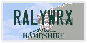RALYWRX license plate in New Hampshire