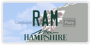 RAM  license plate in NH